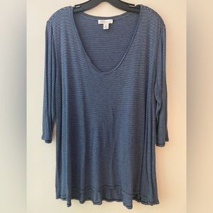 NORDSTROM 3/4 Sleeve Scoop Neck Shirt